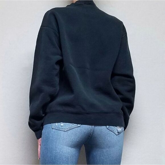 VINTAGE 1980s Front Row Orlando Magic Black Printed USA Made Warm Sweatshirt Med - Picture 5 of 14